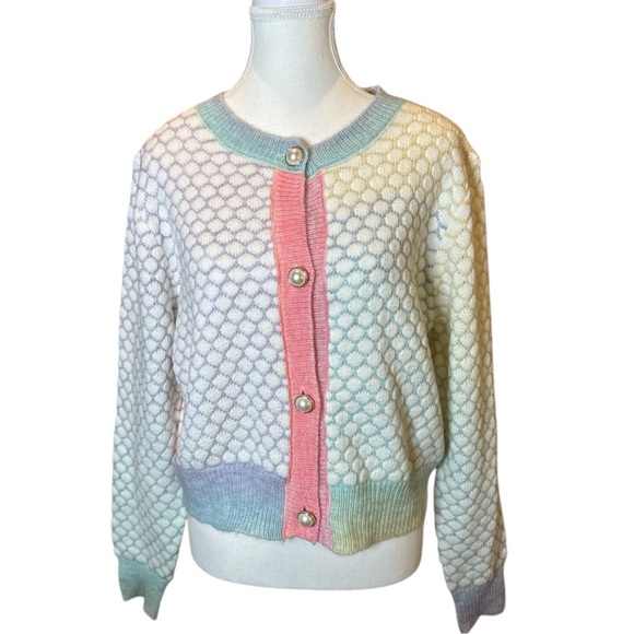 Sweaters - Multicolor Button-Up Women's Sweater